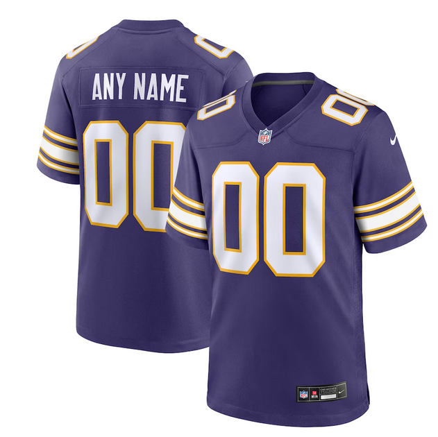 Minnesota Vikings Active Player custom Purple 2023 Limited Stitched Jersey - Click Image to Close